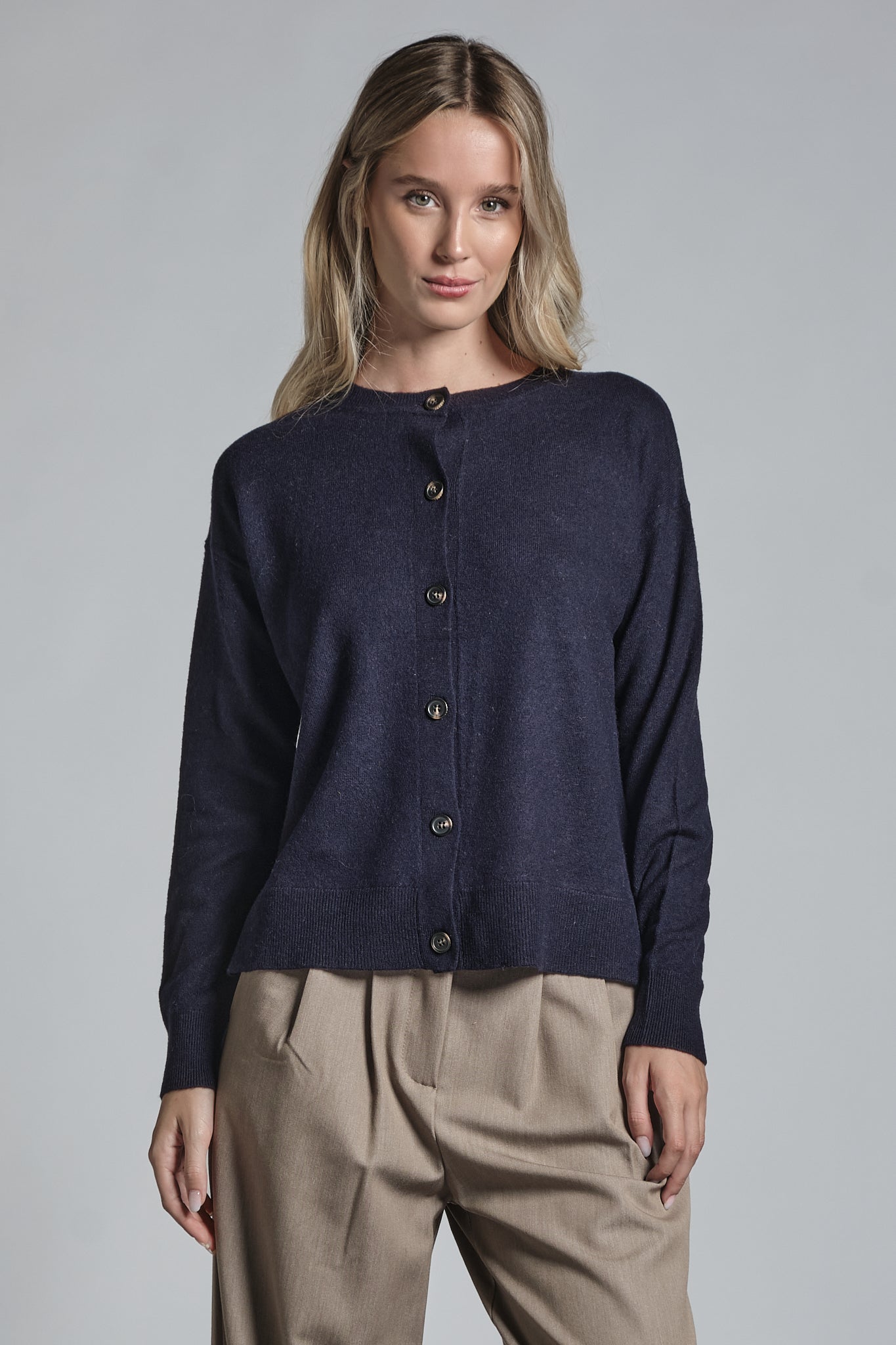 KARINE CARDIGAN IN WOOL MERCERIZED