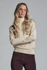 BERTA TURLE NECK IN WOOL MERCERIZED