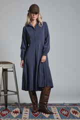 AMIRA DRESS SHIRT NECK IN MISXED MODAL