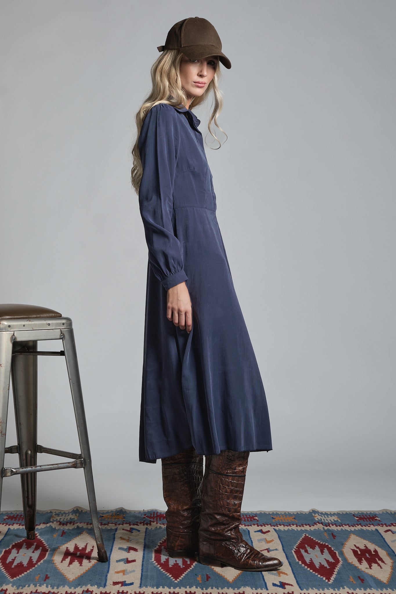 AMIRA DRESS SHIRT NECK IN MISXED MODAL