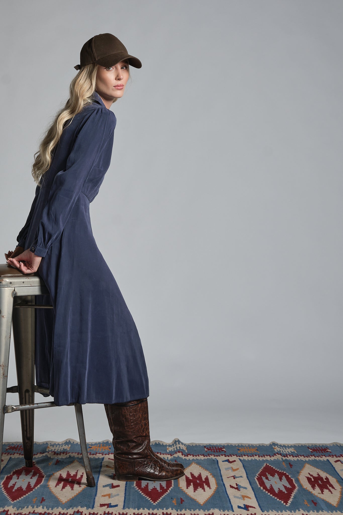 AMIRA DRESS SHIRT NECK IN MISXED MODAL