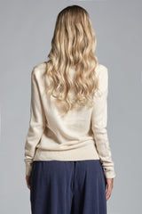 SILVY V NECK IN WOOL MERCERIZED