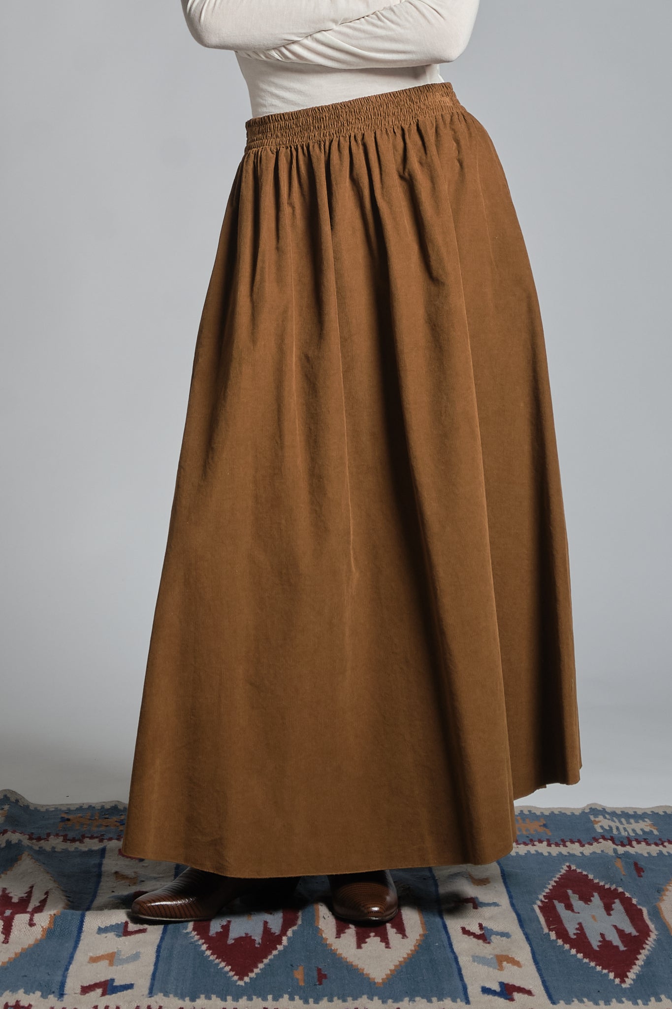 DELPHINE LONG SKIRT IN CORDUROY
