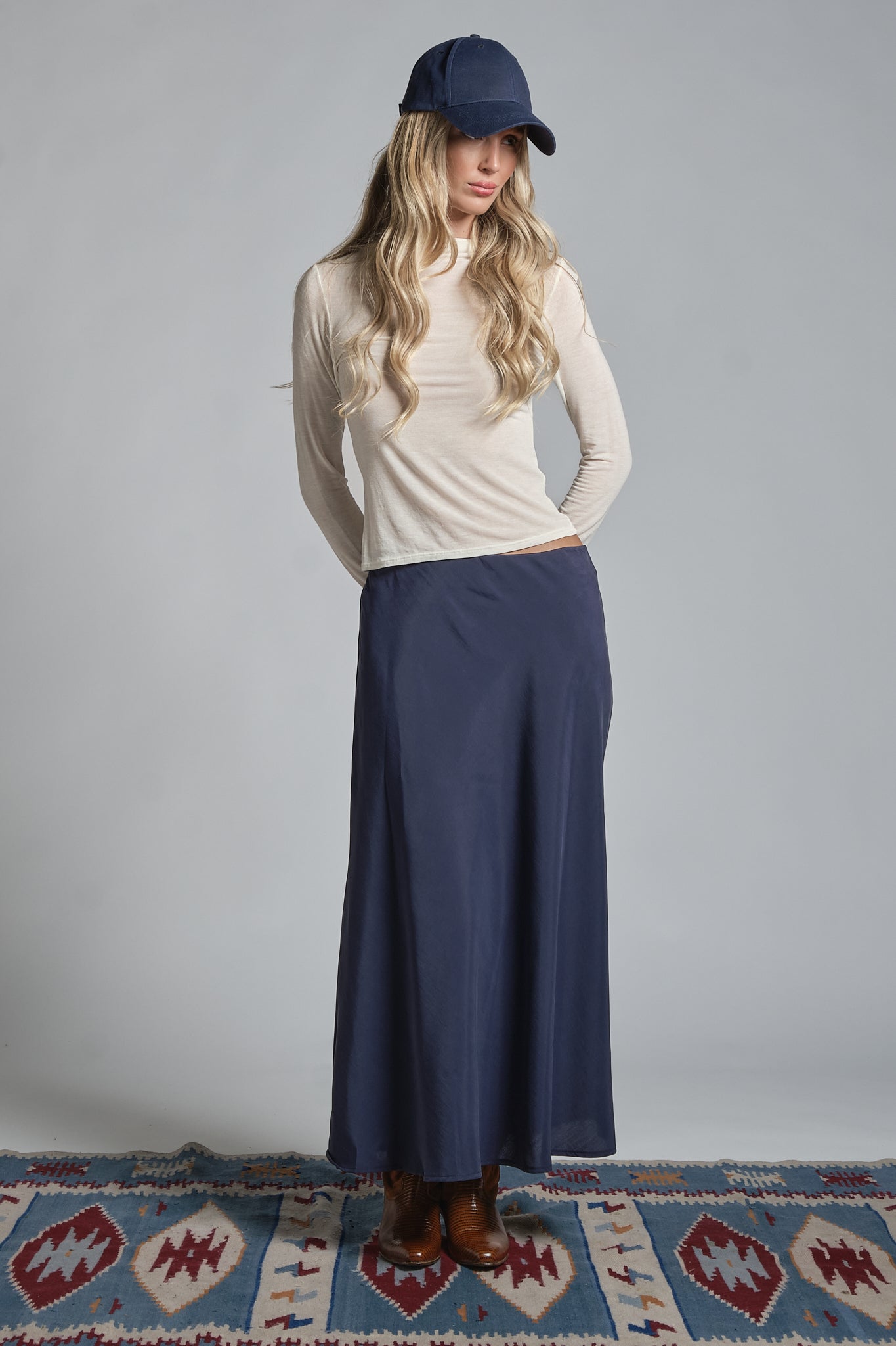 BLANCA T.SHIRT IN MIXED CASHMERE