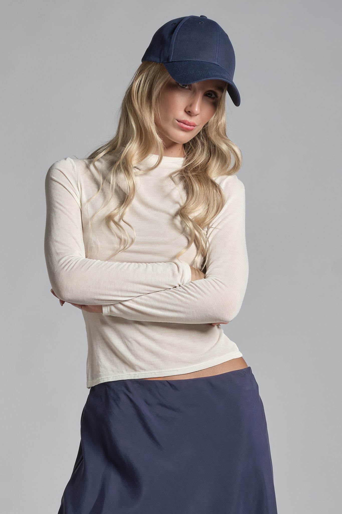 BLANCA T.SHIRT IN MIXED CASHMERE