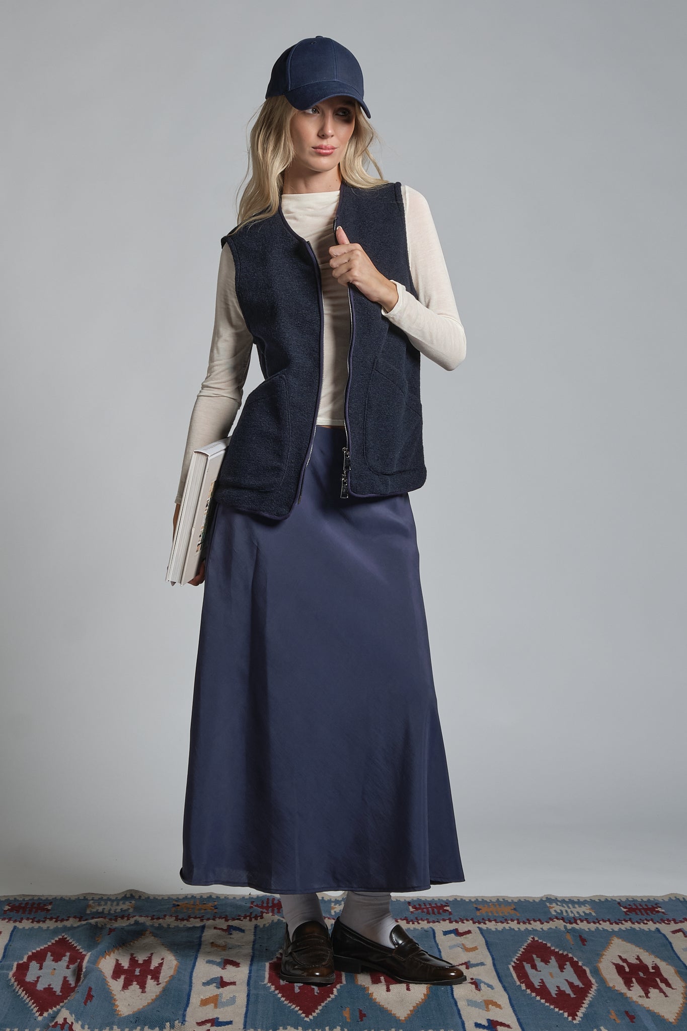 ARIANE GILET IN BOILED WOOL