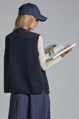 ARIANE GILET IN BOILED WOOL