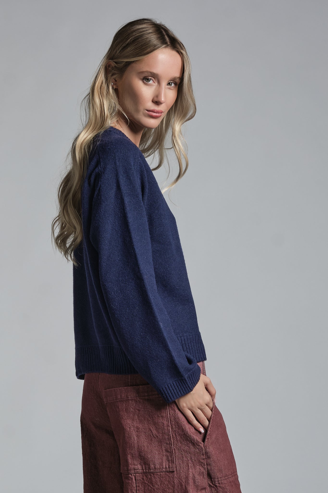 GERY ROUND NECK IN LAMBSWOOL