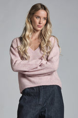 VIDA V NECK IN MIXED ALPACA