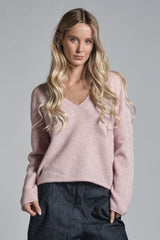 VIDA V NECK IN MIXED ALPACA