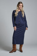 SALLY SKIRT LONG IN MIXED WOOL