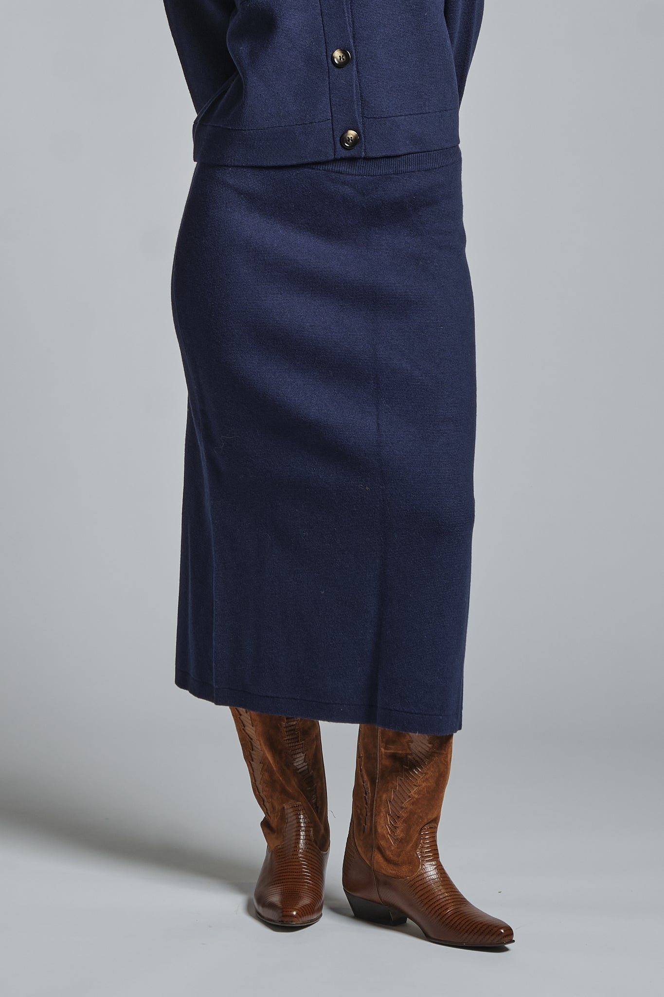 SALLY SKIRT LONG IN MIXED WOOL