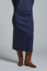 SALLY SKIRT LONG IN MIXED WOOL