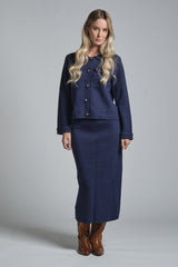 GALET SHIRT CARDIGAN IN MIXED WOOL