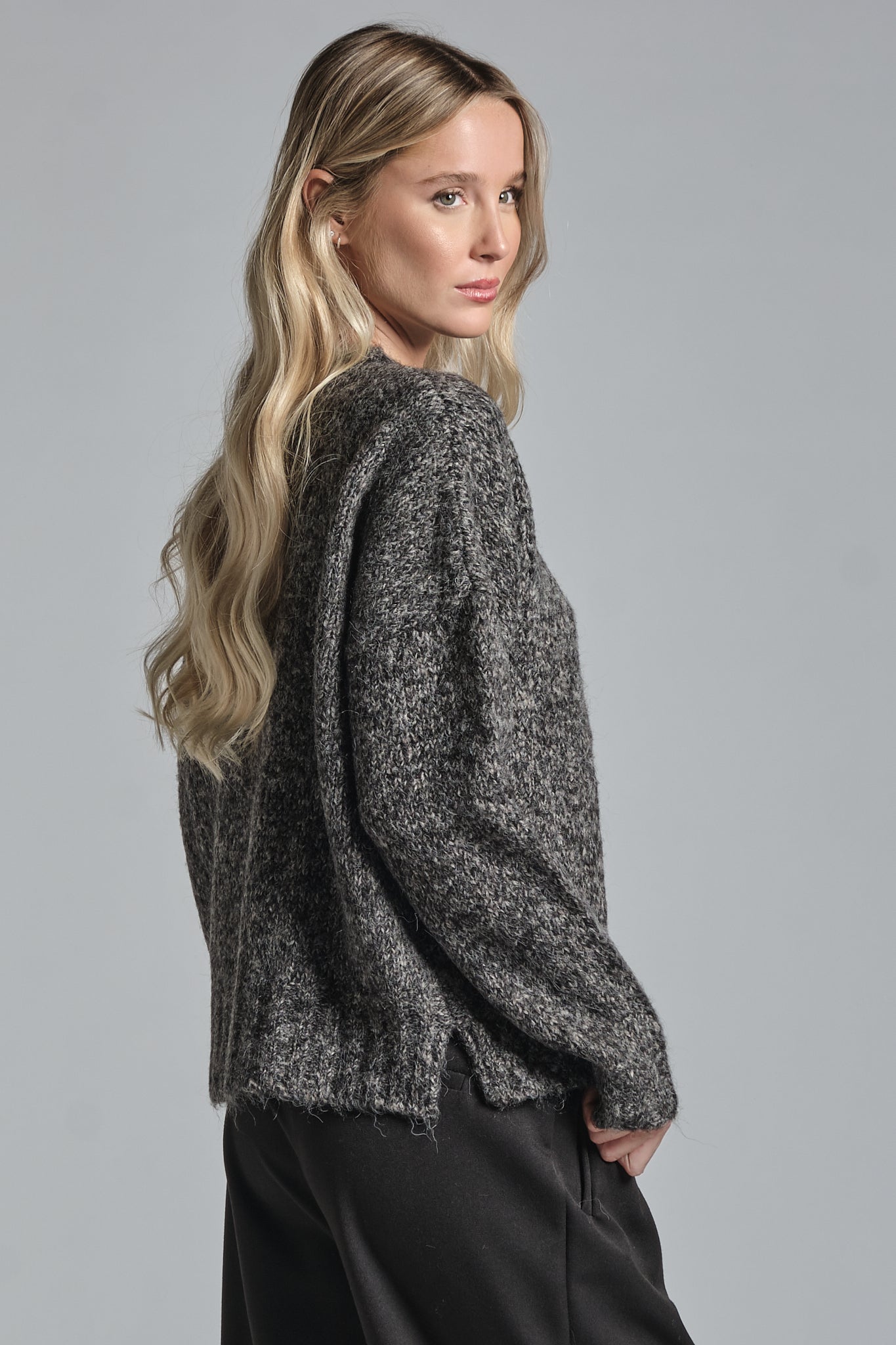 GIANNA BOAT NECK IN MIXED WOOL