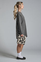 ALY ROUND NECK LONG IN LAMBSWOOL