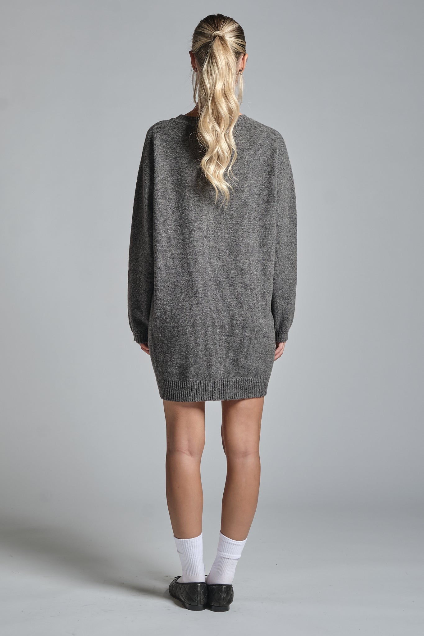 ALY ROUND NECK LONG IN LAMBSWOOL