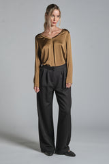 PEACE CHINO LONG IN MIXED VISCOSE