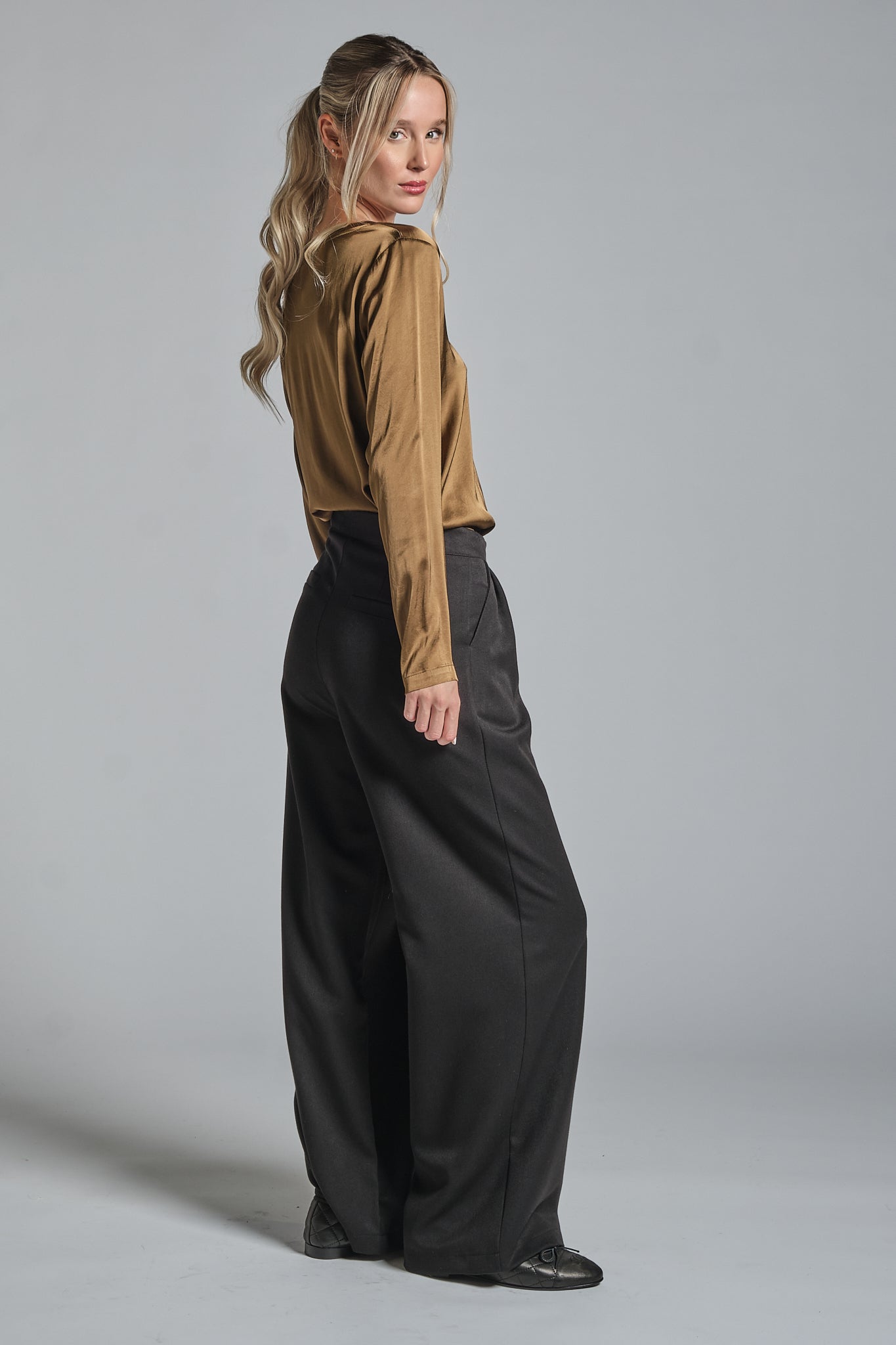 PEACE CHINO LONG IN MIXED VISCOSE