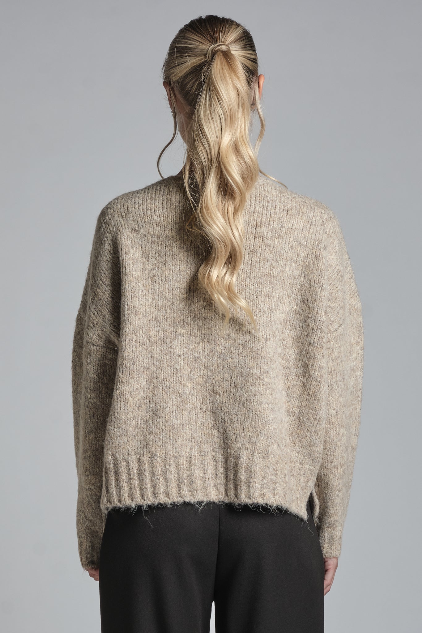 GIANNA BOAT NECK IN MIXED WOOL