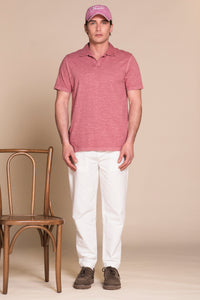 JAMIE POLO SKIPPER IN JERSEY SLUB