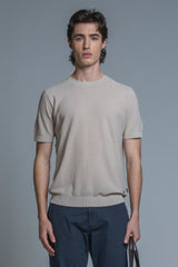 JARED SWEATER ROUND NECK COTTON RICE
