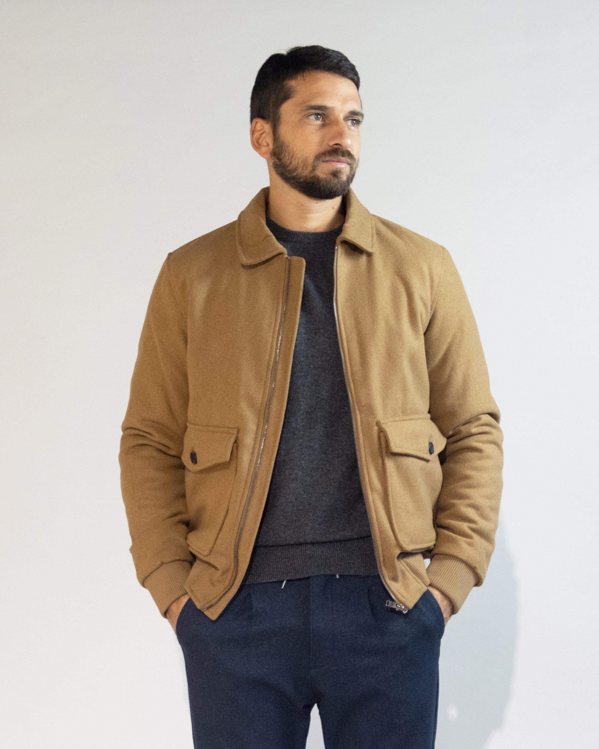 WOOL MIX BOMBER