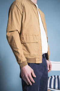 GIACCA MODELLO BOMBER IN COTONE ELASTICIZZATO REGULAR FIT