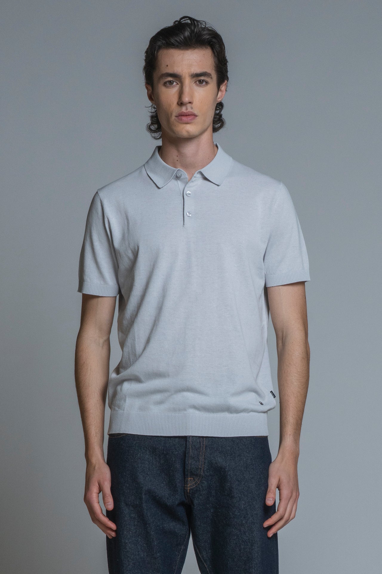 JOYCE SWEATER POLO IN COTTON CREPE