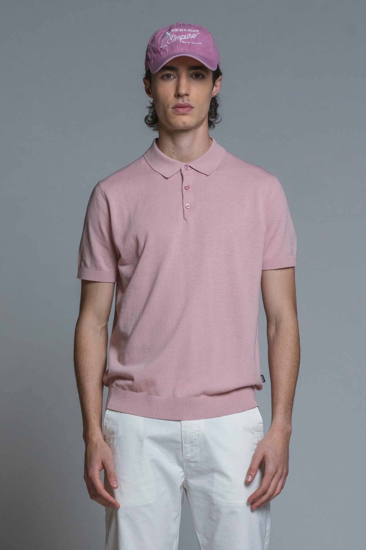 JOYCE SWEATER POLO IN COTTON CREPE