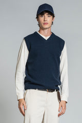 JUDE GILET V NECK IN LAMBSWOOL
