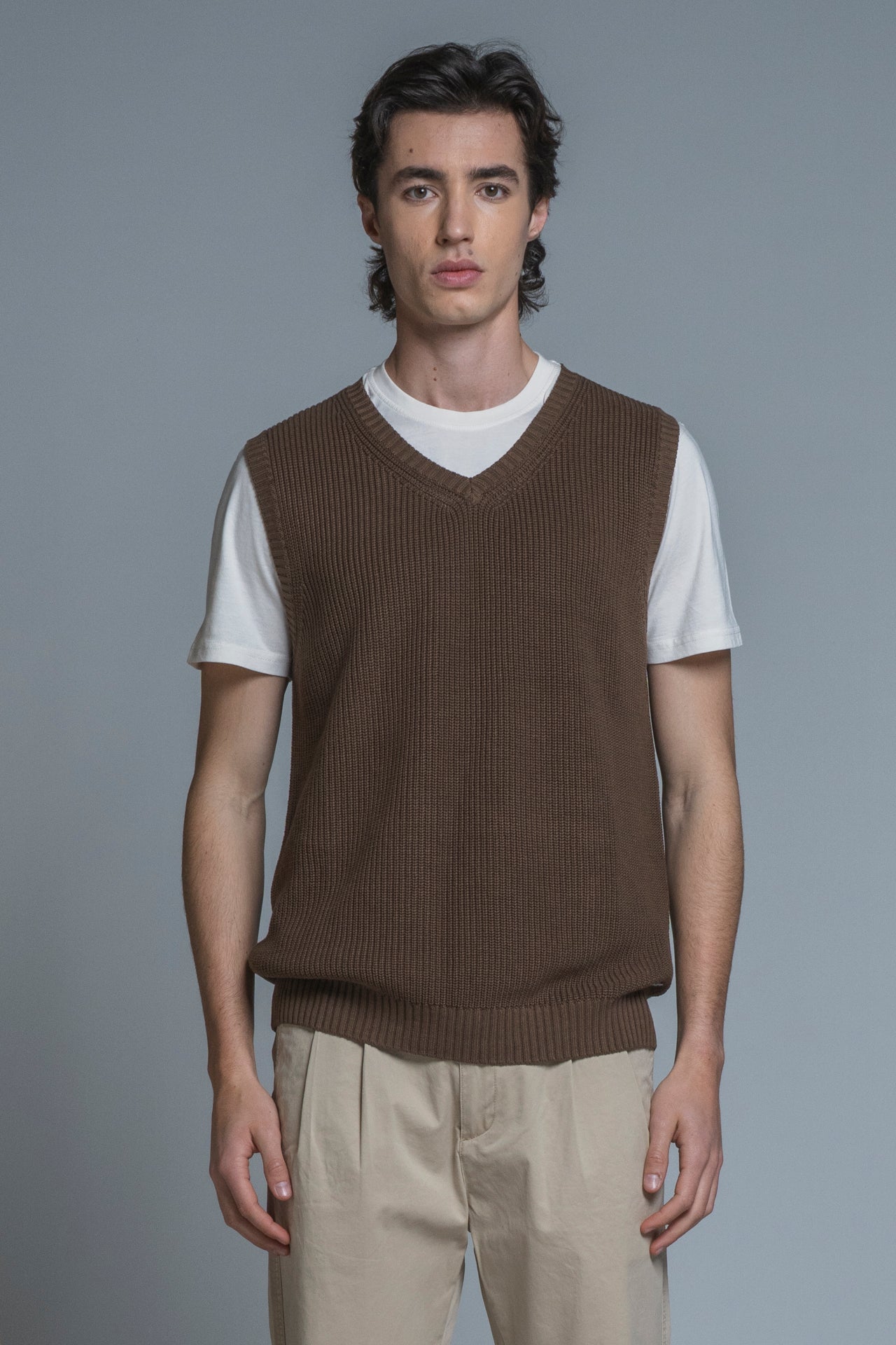 KEEGAN GILET IN COTTON