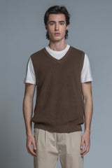 KEEGAN GILET IN COTTON