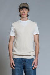 KEEGAN GILET IN COTTON