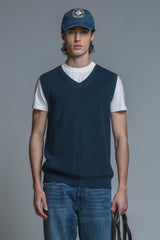 KEEGAN GILET IN COTTON