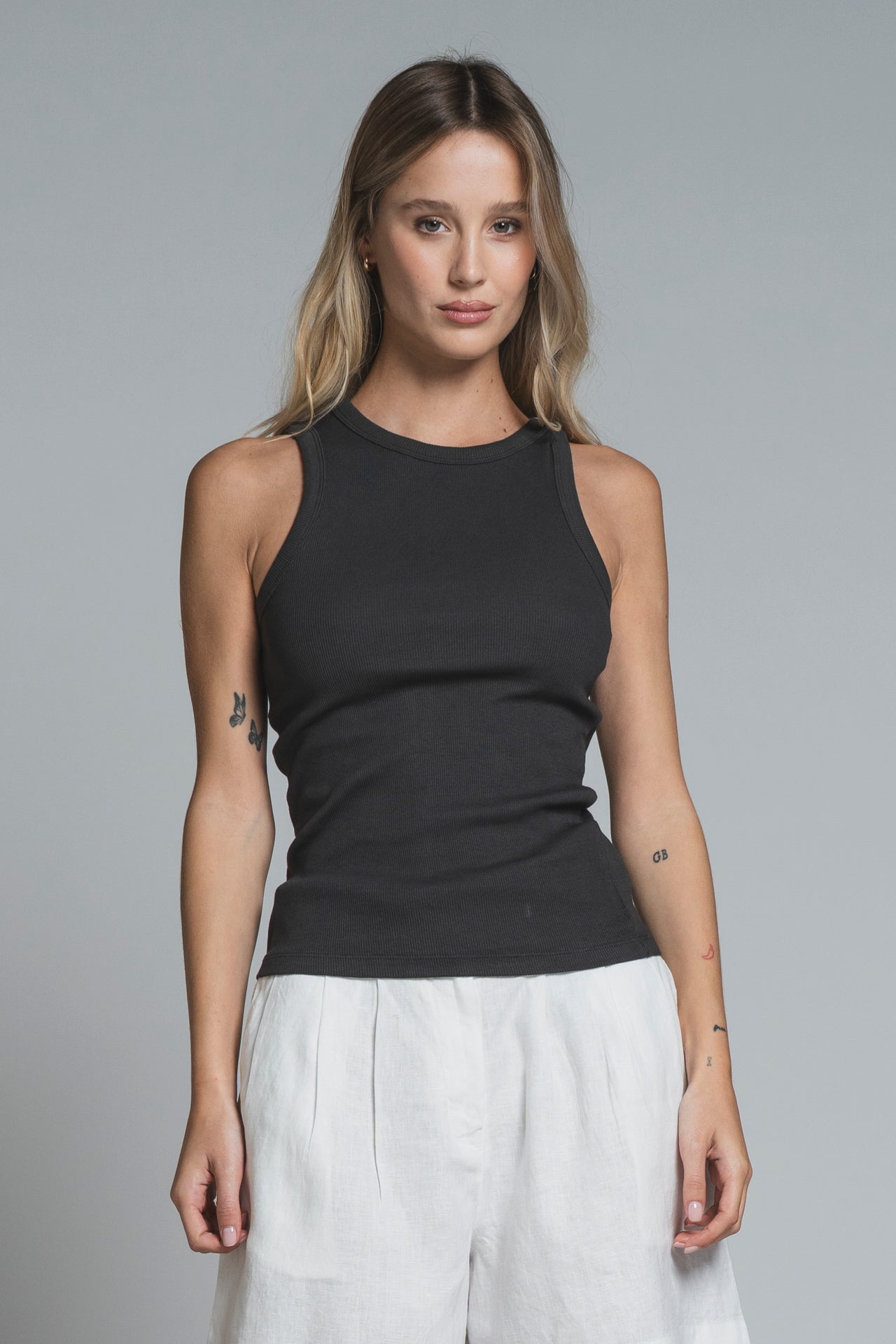 LARA TOP VEST IN JERSEY STRETCH