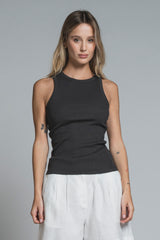 LARA TOP VEST IN JERSEY STRETCH