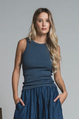 LARA TOP VEST IN JERSEY STRETCH