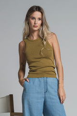 LARA TOP VEST IN JERSEY STRETCH