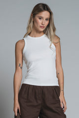 LARA TOP VEST IN JERSEY STRETCH