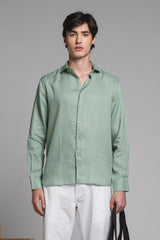 LARS KOREAN SHIRT IN SEERSUCKER