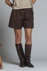 LENA CHINO SHORT PANTS IN 100% LINEN