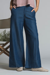 LISA CHINO LONG IN CHAMBRAY