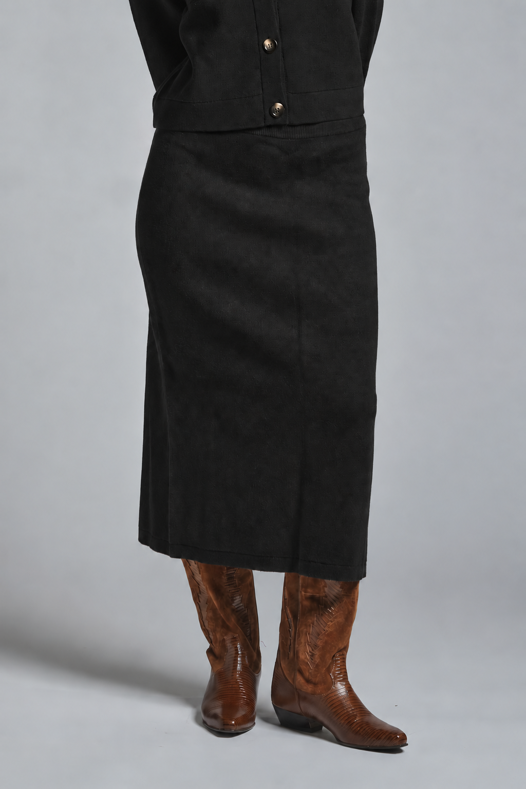 SALLY SKIRT LONG IN MIXED WOOL