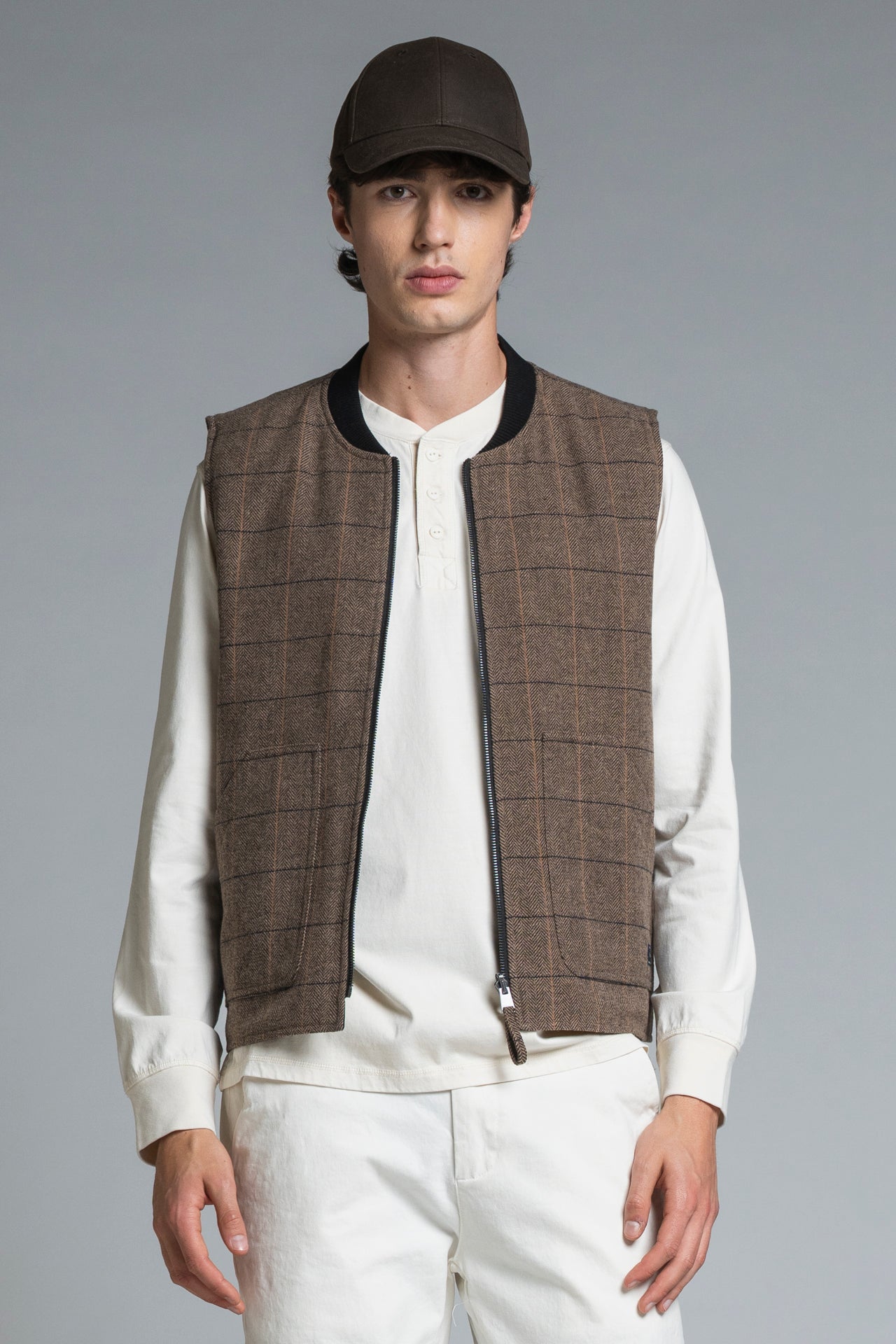 MARTIN GILET IN MIXED WOOL