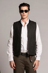 MARTIN GILET REVERSE MIXED WOOL