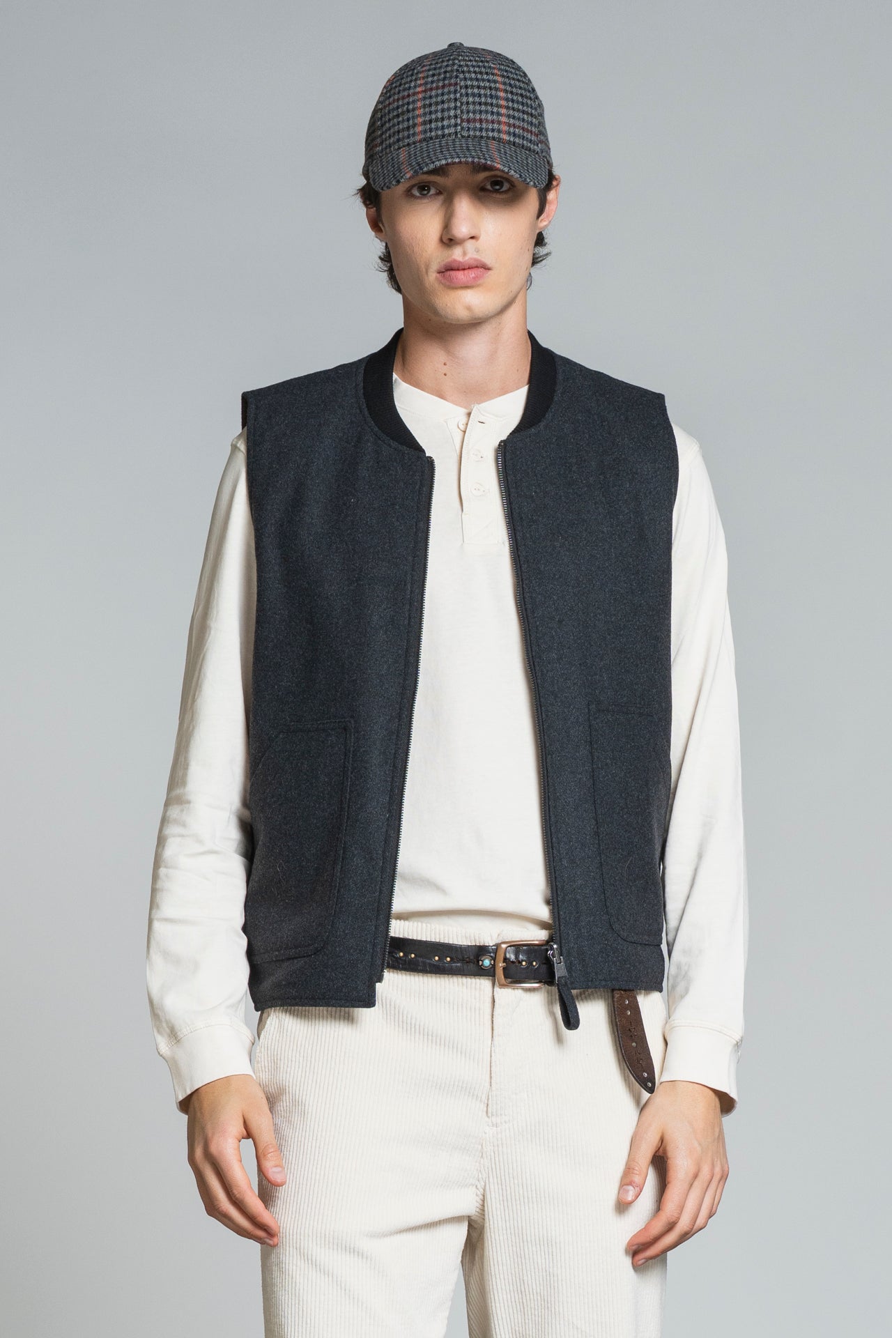MARTIN GILET IN MIXED WOOL