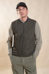 MARTIN GILET REVERSE IN BOILED WOOL