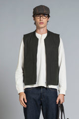 MARTIN GILET IN MIXED WOOL