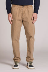 MIHARA CHINO LONG IN HERRIGBONE